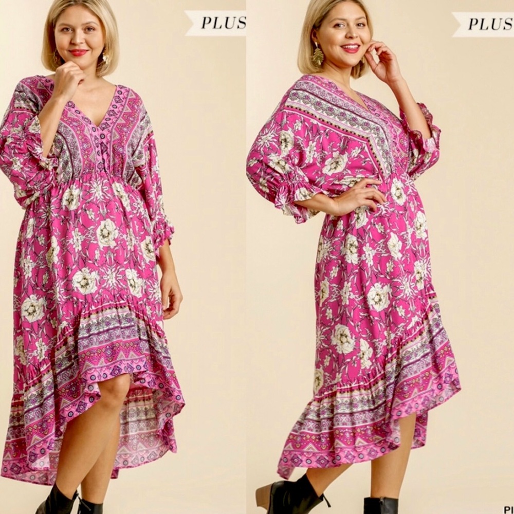 NWT UMGEE Boutique Boho Dress Plus XL 1X